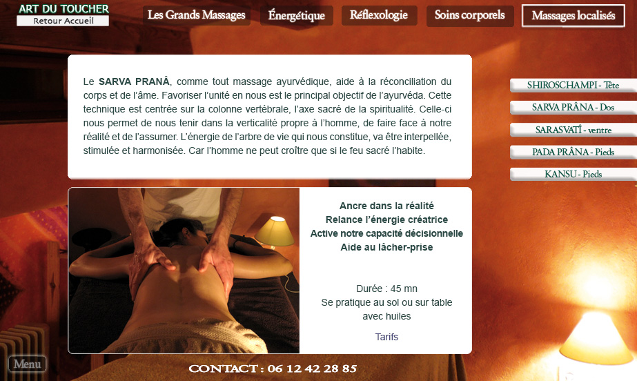 SARVA PRANA  : massage ayurvedique, energetique et reflexologie- Montpellier - Clermont l'herault - pezenas