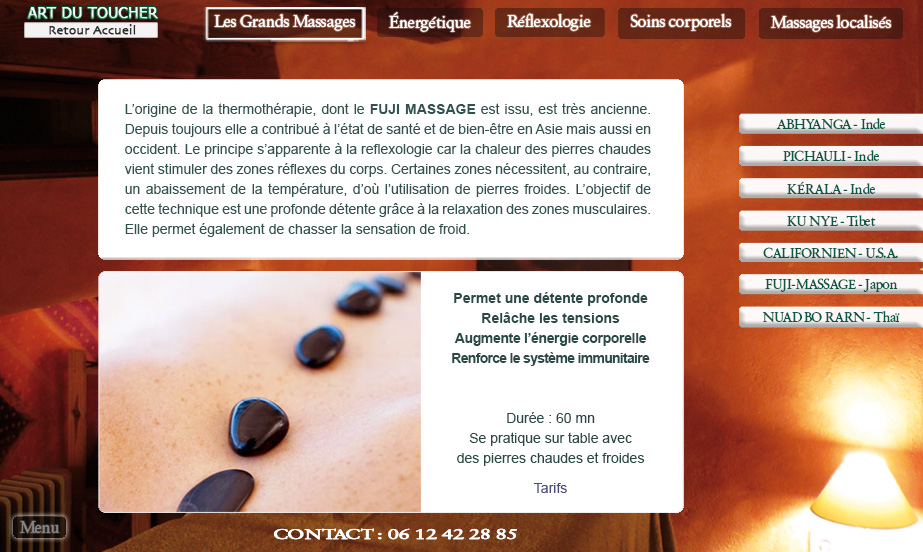 MASSAGE AUX PIERRES CHAUDES : massage ayurvedique, energetique et reflexologie- Montpellier - Clermont l'herault - pezenas